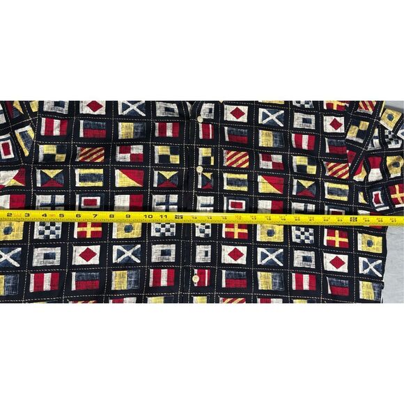 VTG Natural Issue Wrinkle Free Hawaiian Shirt Men XLT TALL Flags Design - Picture 7 of 7